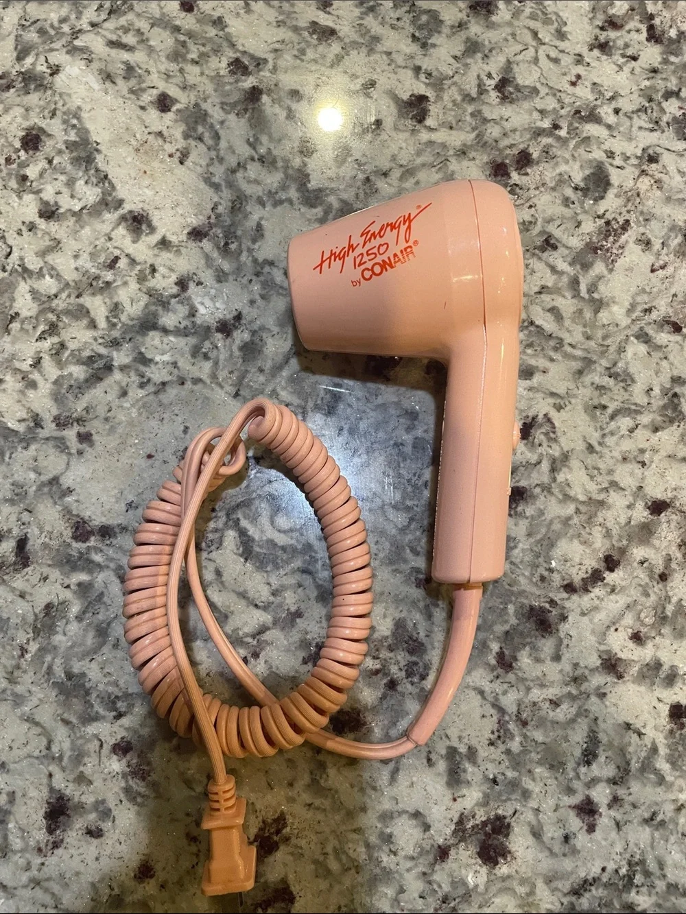 Vintage Conair Pink Travel Hair Styling Set – Dryer, Curling Iron & Hot Brush
